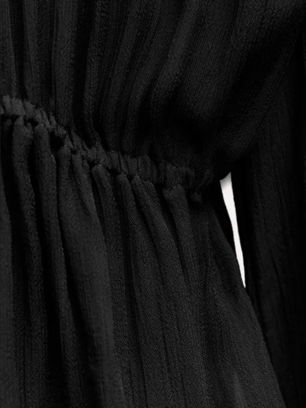 ZARA Sheer Black Chiffon Multi-position Blouse. S - Picture 8 of 16
